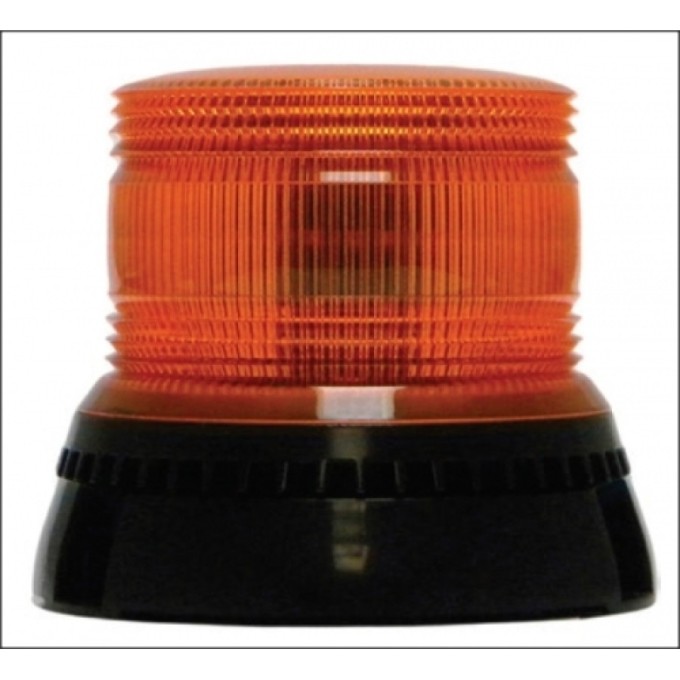 Girofar LED Galben cu lentile exterioare Fresnel si prindere fixa in 3 puncte